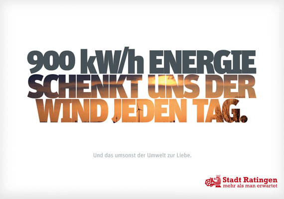 Plakatmotiv: Ratinger Windenergie